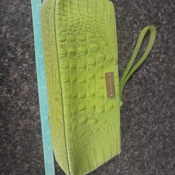 BRAHMIN Green leather Wristlet - Picture 6 of 9